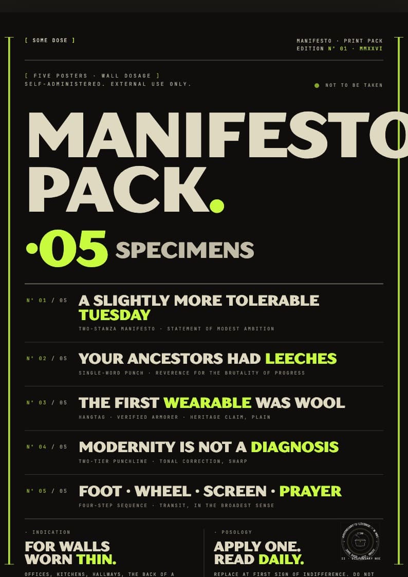 Manifesto Print Pack